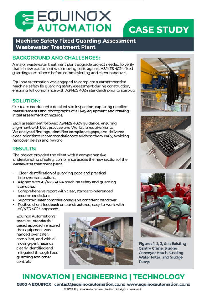 Machine Safety Fixed Guarding Assessment | Case Study