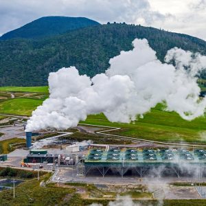 Geothermal power station in operation in New Zealand
